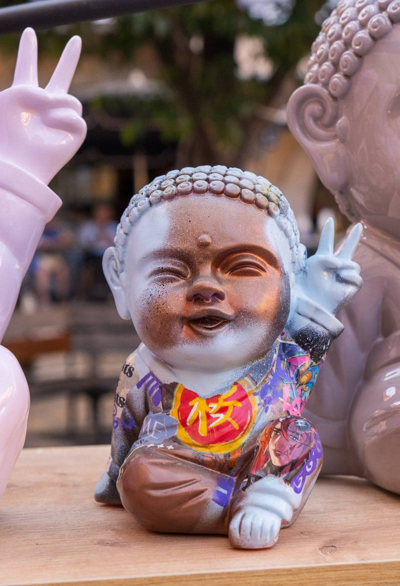 Sculpture Buddha Rieur Personnalisé