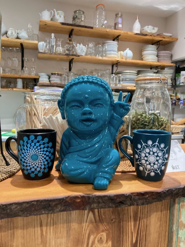 Création sur commande de Bouddha événementiel pour lancement de collection capsule dans hôtel particulier à Cannes